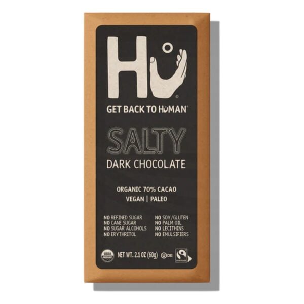 Hu Chocolate Bar, Salty Dark Chocolate 70% Cacao 2.1 OZ