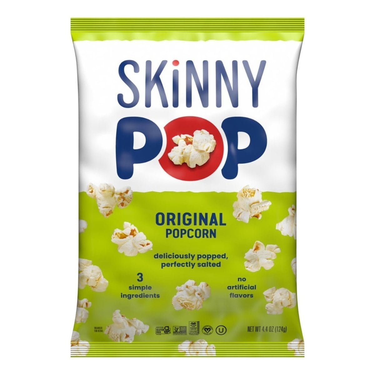 Skinny Pop Popcorn, Original, 4 Skinny Pop Popcorn, Original, 4.4 OZ
