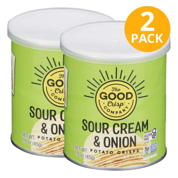 The Good Crisp Company, Sour Cream & Onion Crisps, 1.6 OZ (Pack de 2)