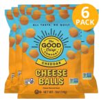 The Good Crisp Company, Cheese Balls Cheddar, 0.5 OZ (Pack de 6)