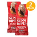 SkinnyDipped Dark Chocolate Peanut Butter Covered Almonds, 1.2 OZ (Pack de 2)