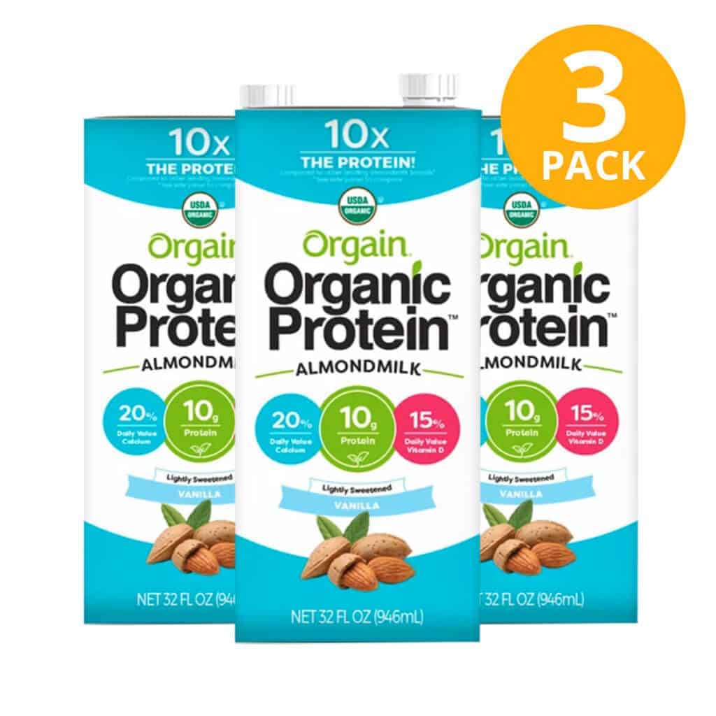 Orgain, Organic Almond Milk Protein, Lightly Sweetened Vanilla, 32 OZ