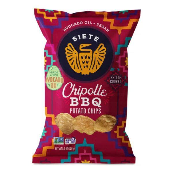 Siete Chipotle BBQ, Kettle Potato Chips, 5.5 OZ