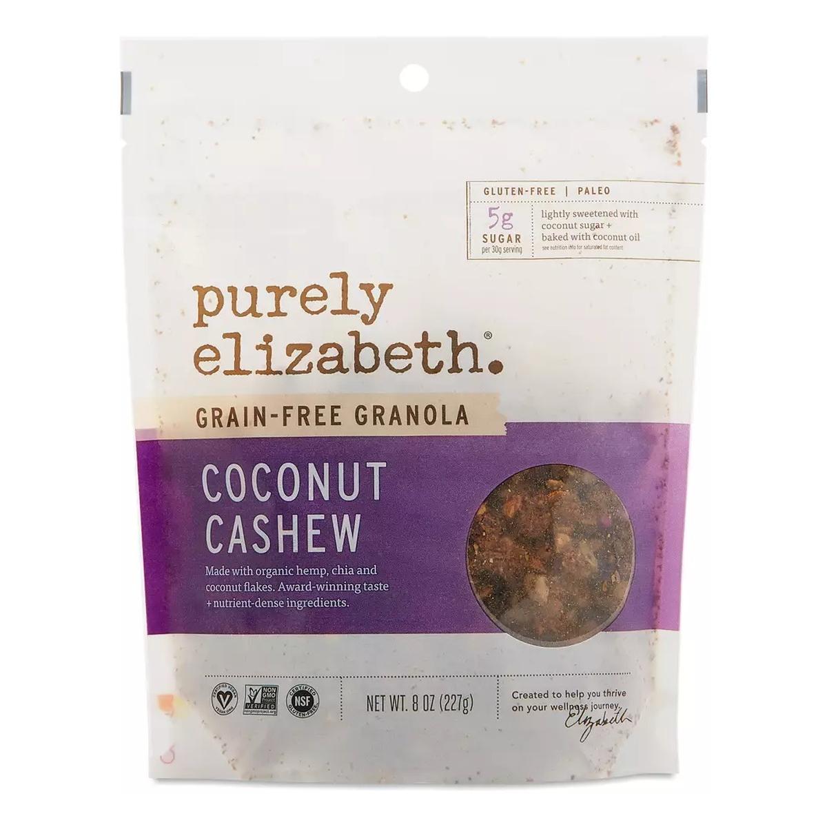 Purely Elizabeth Granola Grain-Free, Coconut Cashew, 8 OZ 1 Purely Elizabeth Granola Grain-Free, Coconut Cashew, 8 OZ