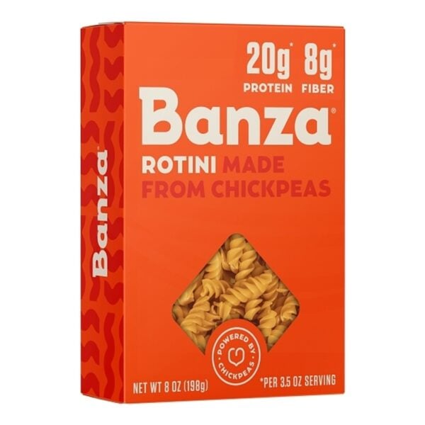 Banza Rotini, Chickpea Pasta 20 gr Proteína, 8 OZ