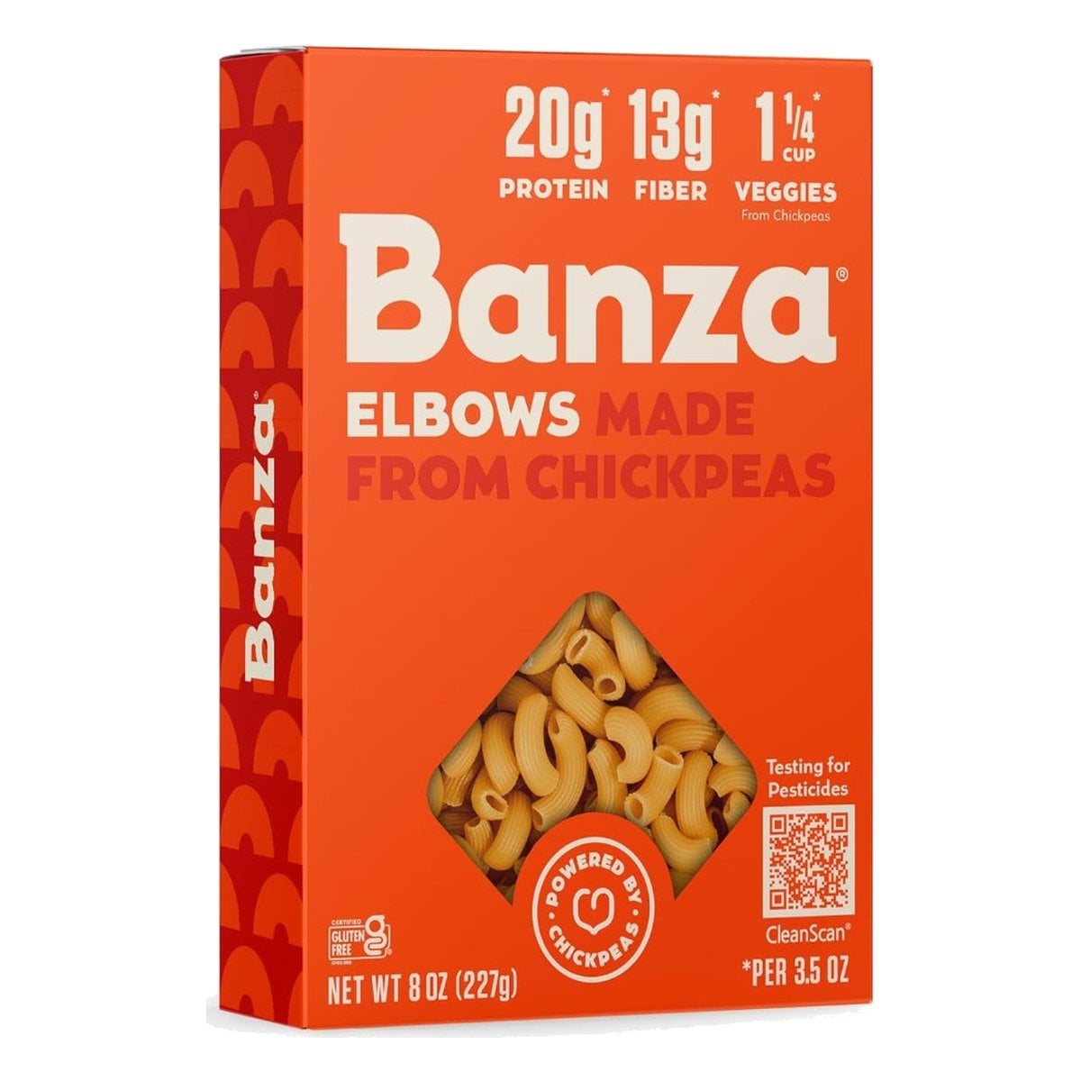 Banza Elbows, Chickpea Pasta 20 gr Proteína 8 OZ 1 Banza Elbows, Chickpea Pasta 20 gr Proteína 8 OZ