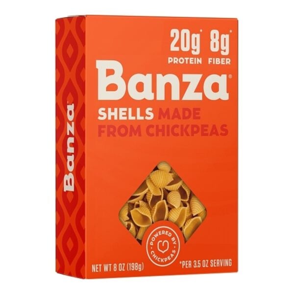 Banza Shells, Chickpea Pasta 20 gr Proteína, 8 OZ