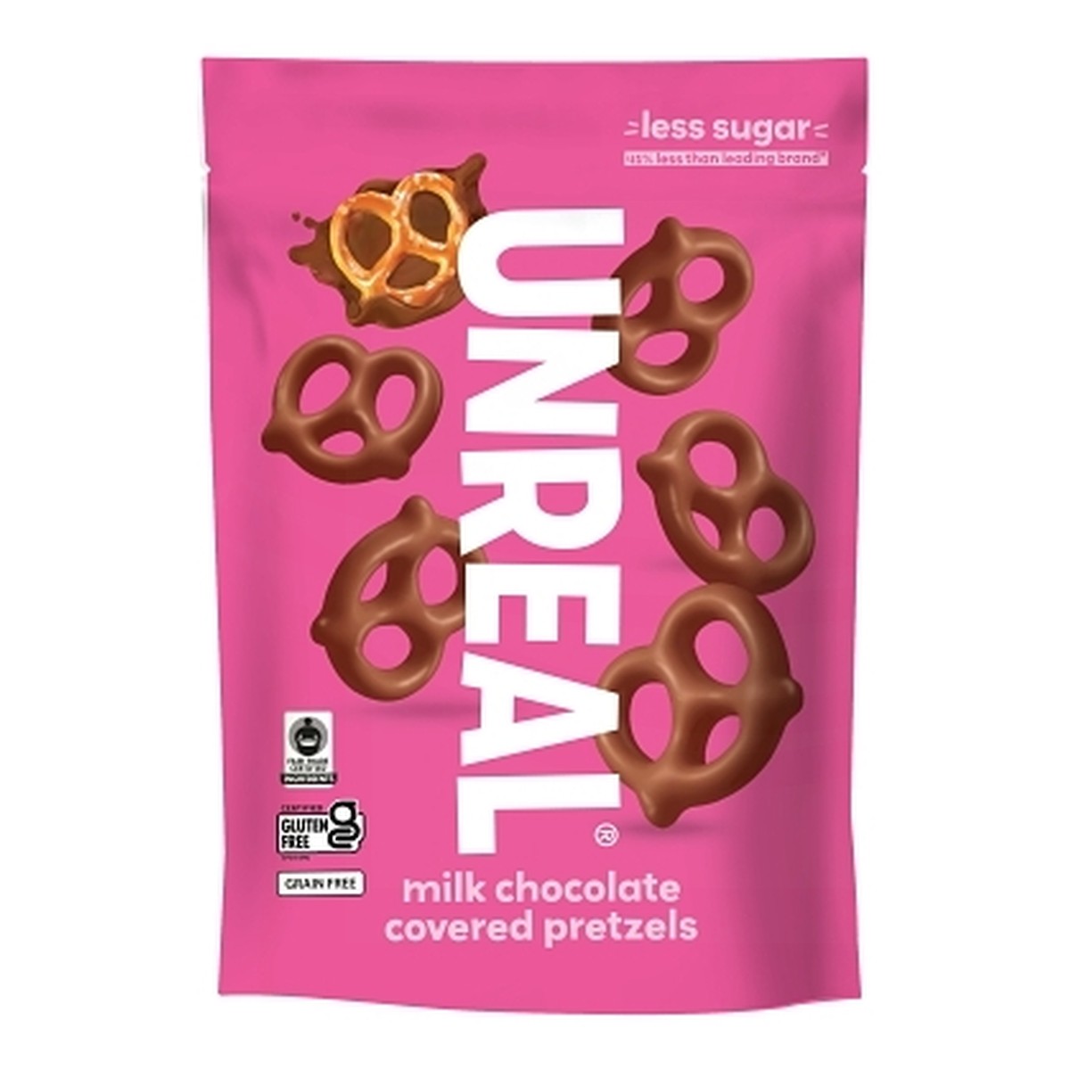 Unreal Milk Chocolate Covered Pretzels, 3.5 OZ