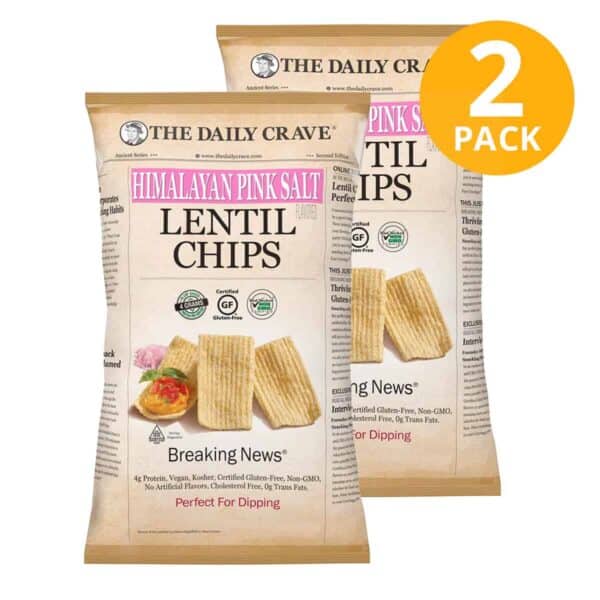 The Daily Crave, Lentil Chips, 4.25 OZ (Pack de 2)