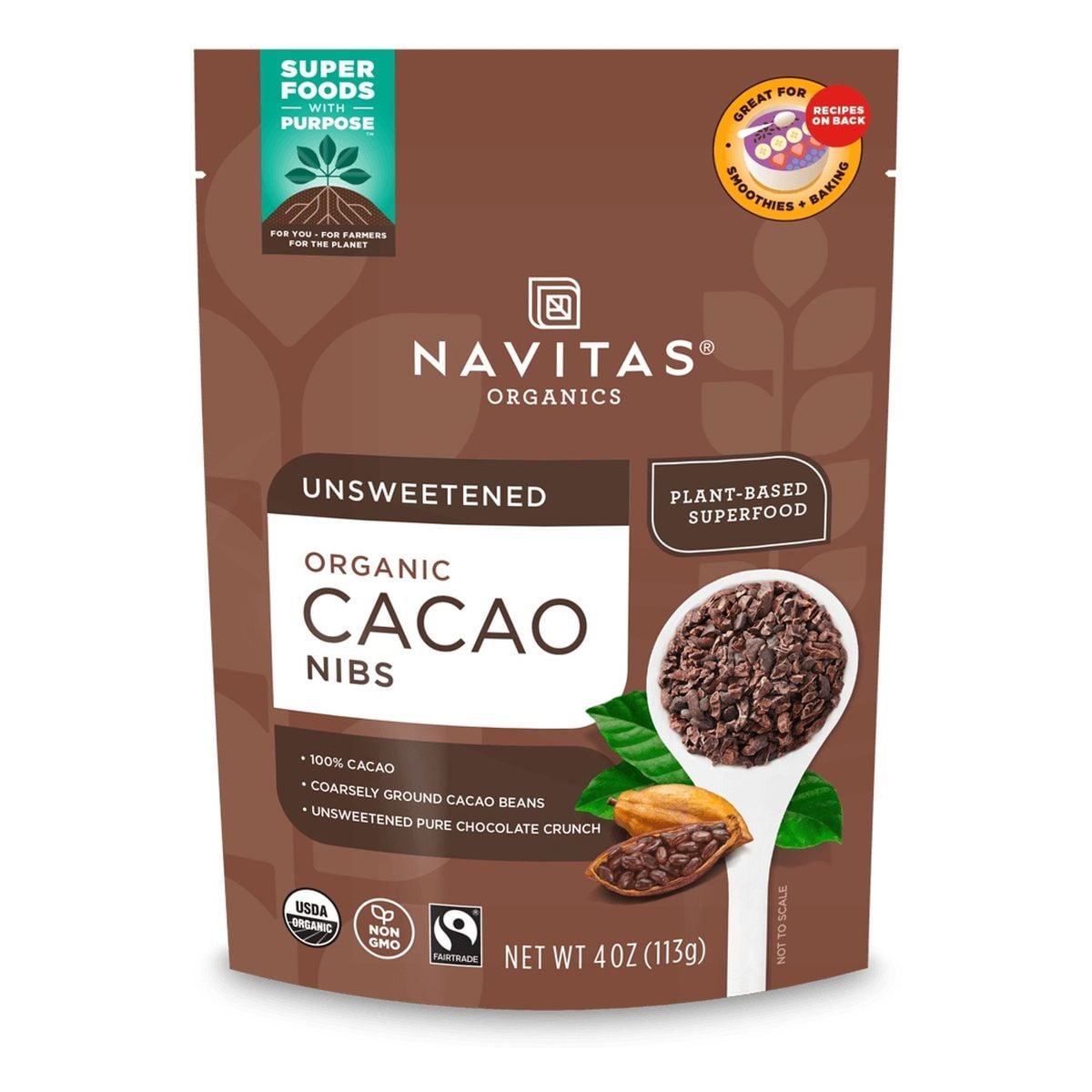 Navitas Organics Organic Cacao Nibs, 4 OZ 1 Navitas Organics Organic Cacao Nibs, 4 OZ