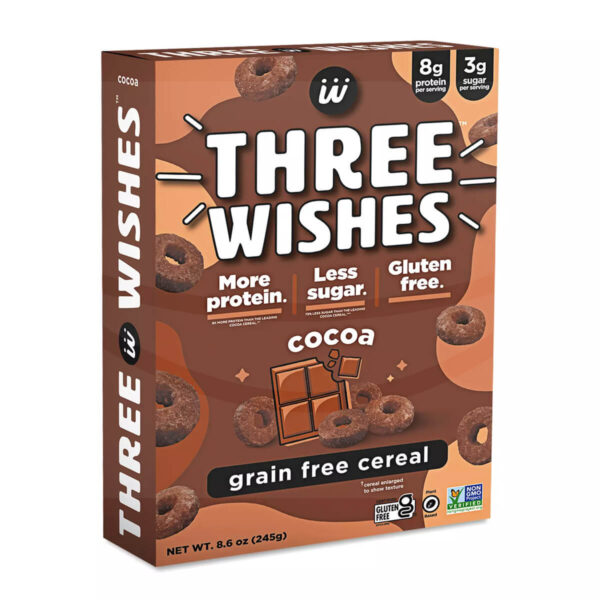 Three Wishes, Cereal Chocolate (Cocoa), GF,  8.6 OZ