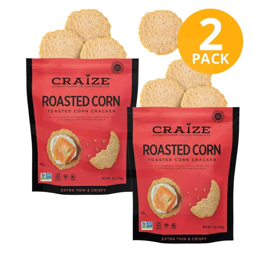 Craize Toasted Corn Cracker, Roasted Corn, 4 OZ (Pack de 2