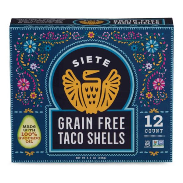 Siete Taco Shells Grain Free, 12 Unidades, 5.5 OZ