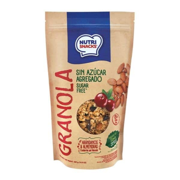 Nutrisnacks Granola Arándanos y Almendras, Sin Azúcar Agregado, 420 gr