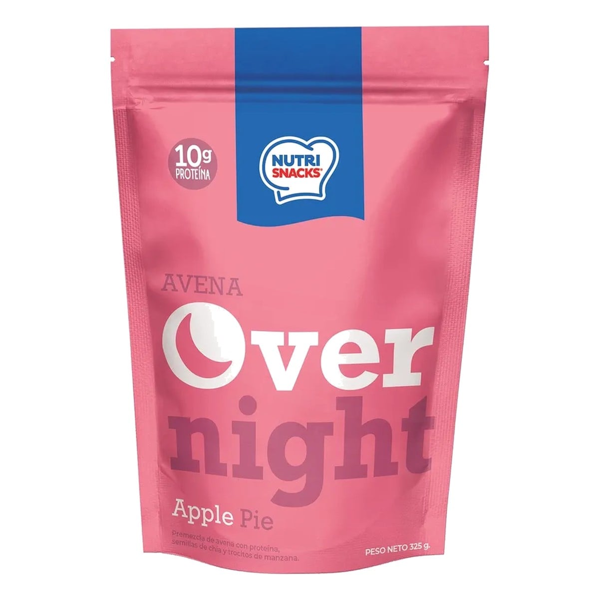 Nutri Snacks Avena Overnight Apple Pie, 10 gr de Proteína, 325 gr