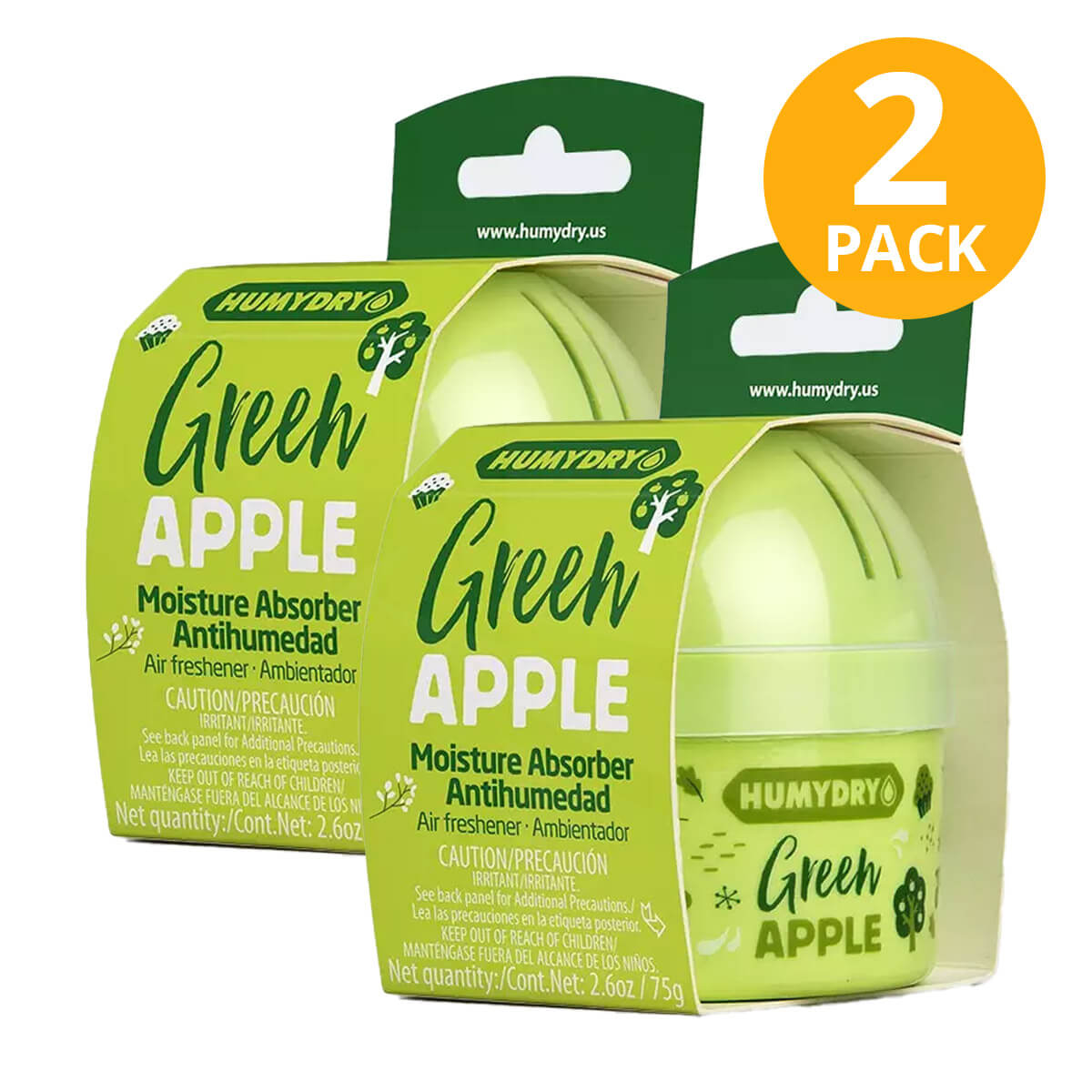 Humydry Mini, Green Apple, 75 gr (Pack de 2) 1 Humydry Mini, Green Apple, 75 gr (Pack de 2)