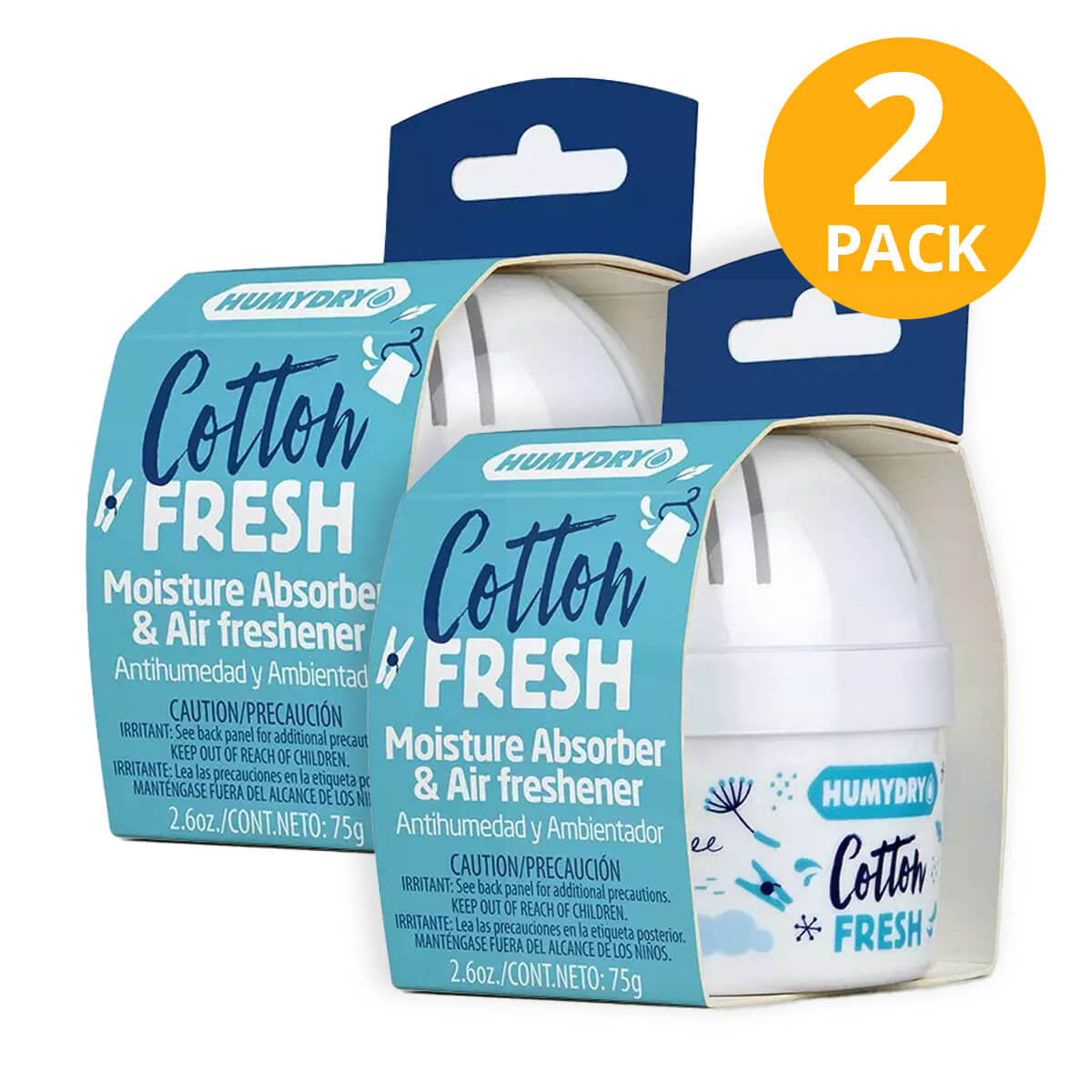 Humydry Mini, Cotton Fresh, 75 gr (Pack de 2) 1 Humydry Mini, Cotton Fresh, 75 gr (Pack de 2)