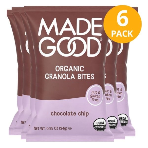 Made Good Granola Organic Mini, Chocolate Chip, 0.85 OZ (Pack de 6)