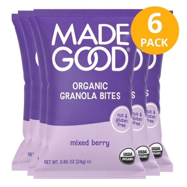 Made Good Granola Organic Mini, Mixed Berry, 0.85 OZ (Pack de 6)