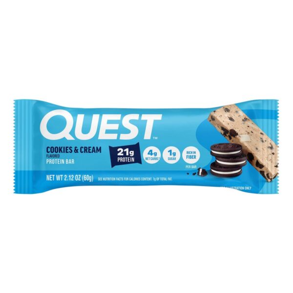 Quest Protein Bar Cookies & Cream 2.12 OZ