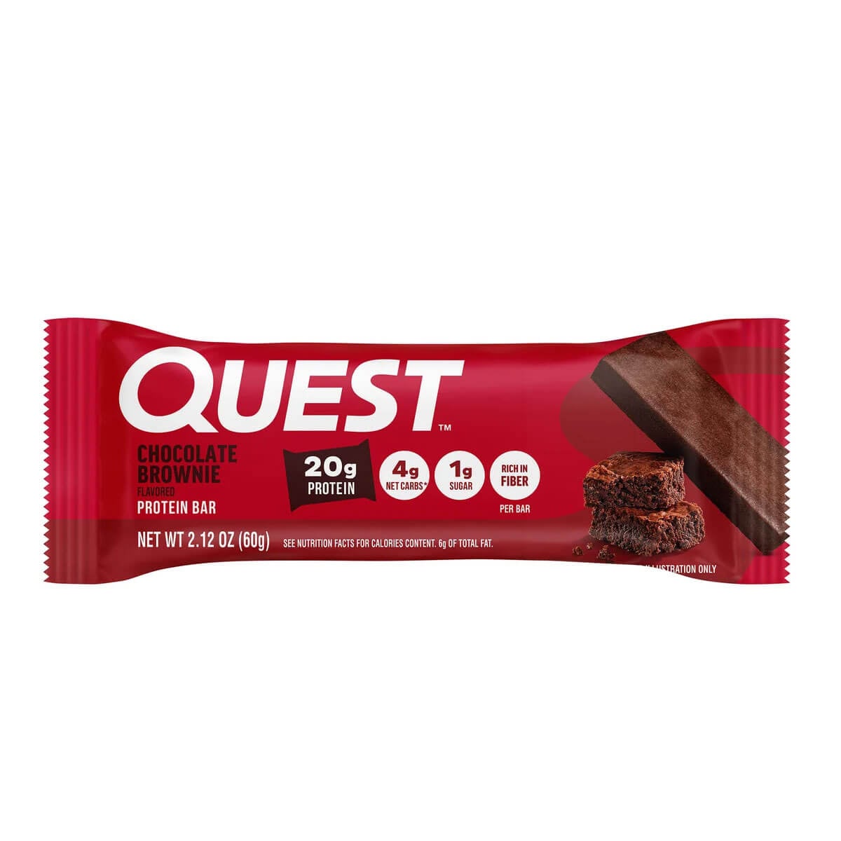 888849000418 Quest Protein Bar Chocolate Brownie 2.12 OZ - Imagen 1