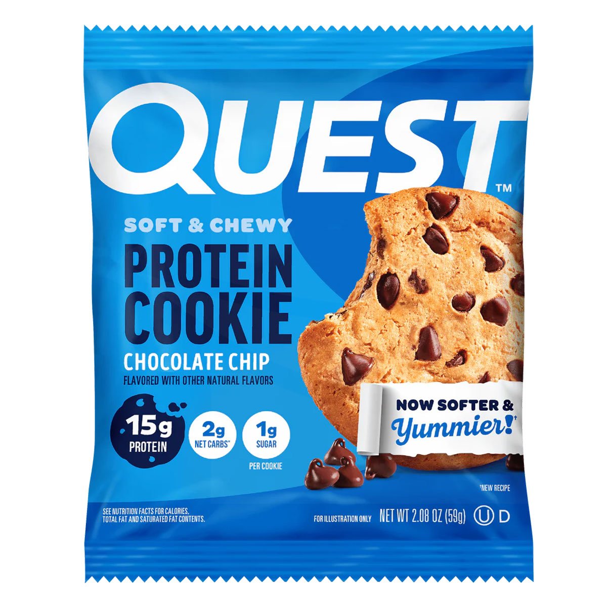 888849005994 Quest Protein Cookie Chocolate Chip 2.08 OZ - Imagen 1