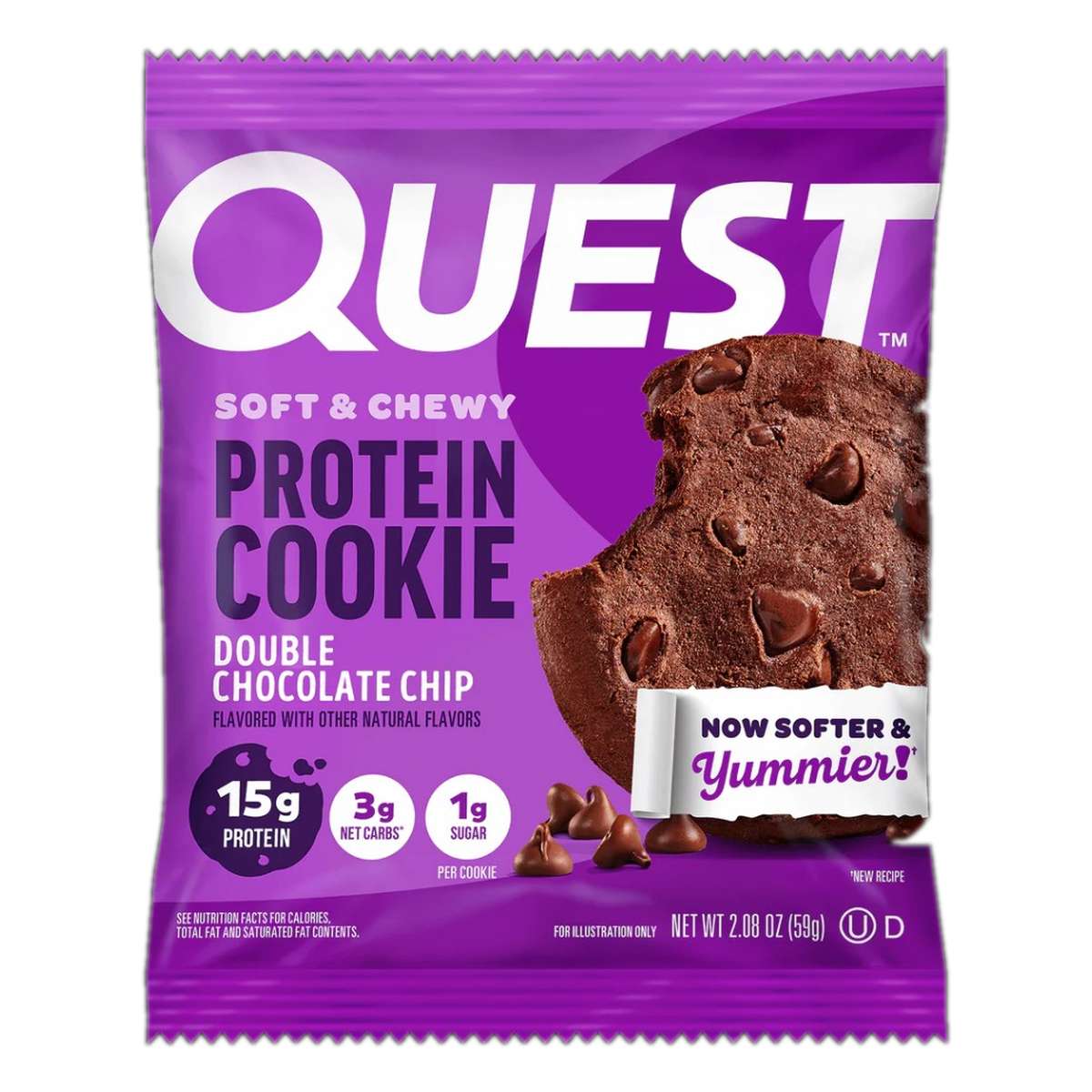 Quest Protein Cookie Double Chocolate Chip 2 Quest Protein Cookie Double Chocolate Chip 2.08 OZ