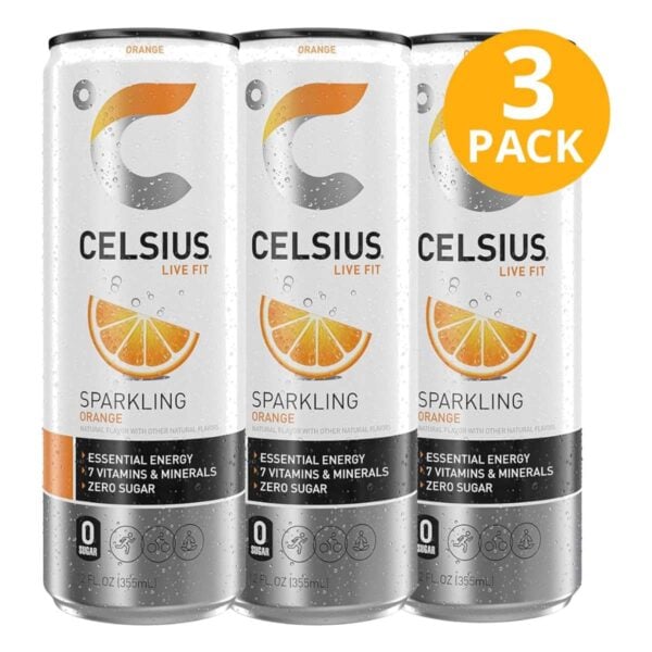Celsius Sparkling Orange, 355 ml (Pack de 3)