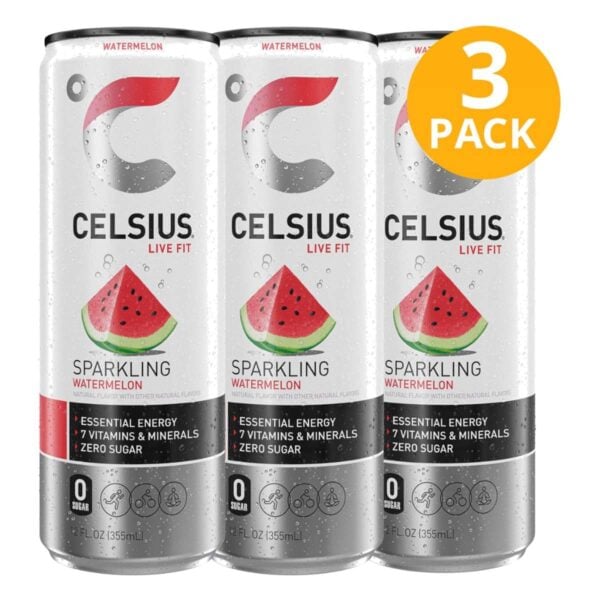 Celsius Sparkling Watermelon, 355 ml (Pack de 3)