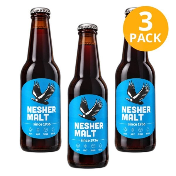 Nesher Malta (Kosher), 330 ml (Pack de 3)