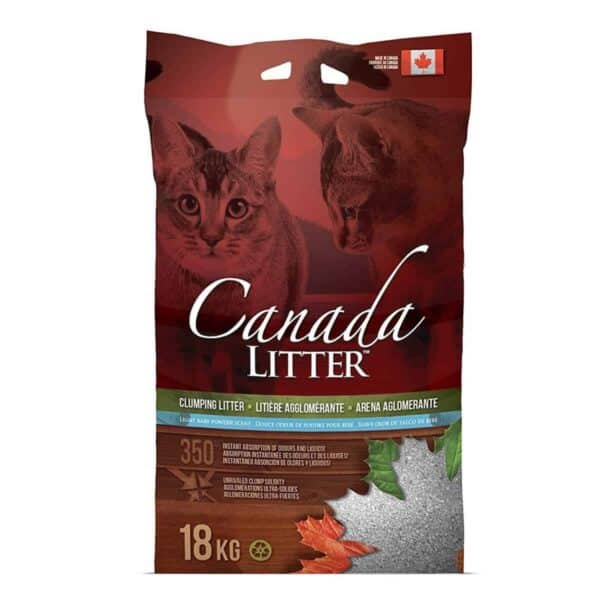 Arena Canada Litter Aglomerante, Clumping Cat Litter, Baby Powder Scent, 18 kg