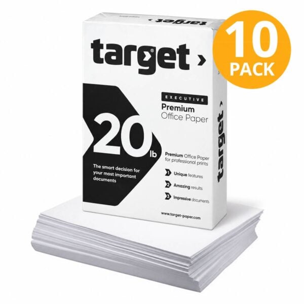 Papel Bond Carta, Target, 8.5" x 11" (Pack de 10)