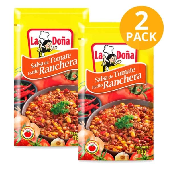 Salsa de Tomate Ranchera La Doña, 113 gr (Pack de 2)