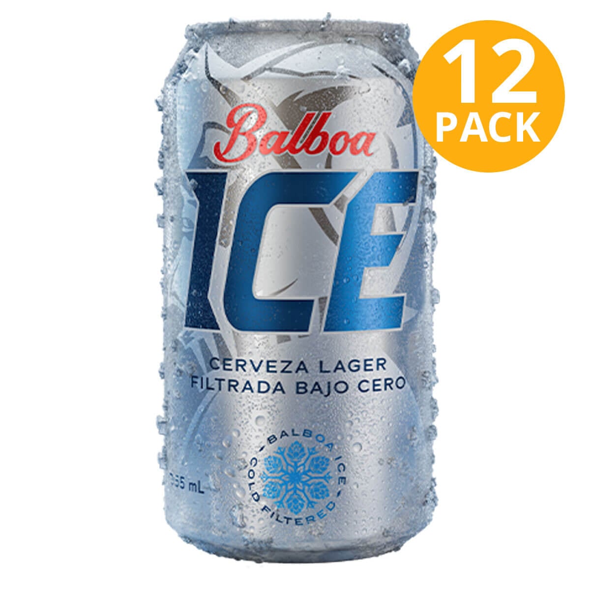 balboaice12 Balboa Ice, Cerveza, Lata 355 ml (Pack de 12) - Imagen 1