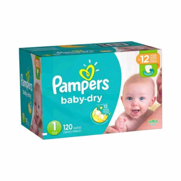 Pampers Baby Dry talla 1 Caja 1/120 pañales