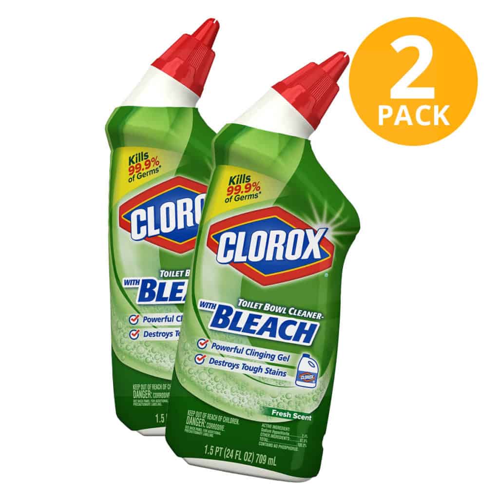 Clorox Toilet Bowl Cleaner With Bleach, Fresh Scent, 24 OZ (Pack de 2