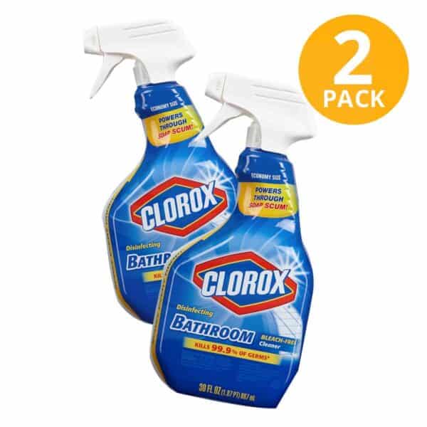 Clorox Disinfecting Bleach Free Bathroom Cleaner, 30 OZ (Pack de 2)
