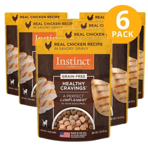 Instinct Healthy Cravings Grain Free Chicken Pouch, 3 OZ (Pack de 6) 