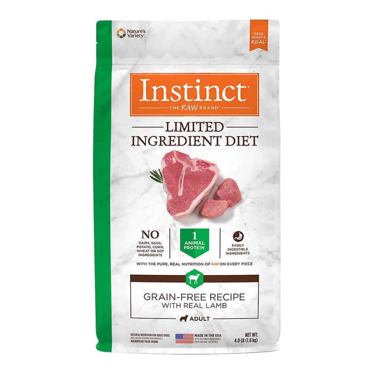 Instinct Limited Ingredient Diet Grain Free Lamb, 4.0 lb (1.8 kg)