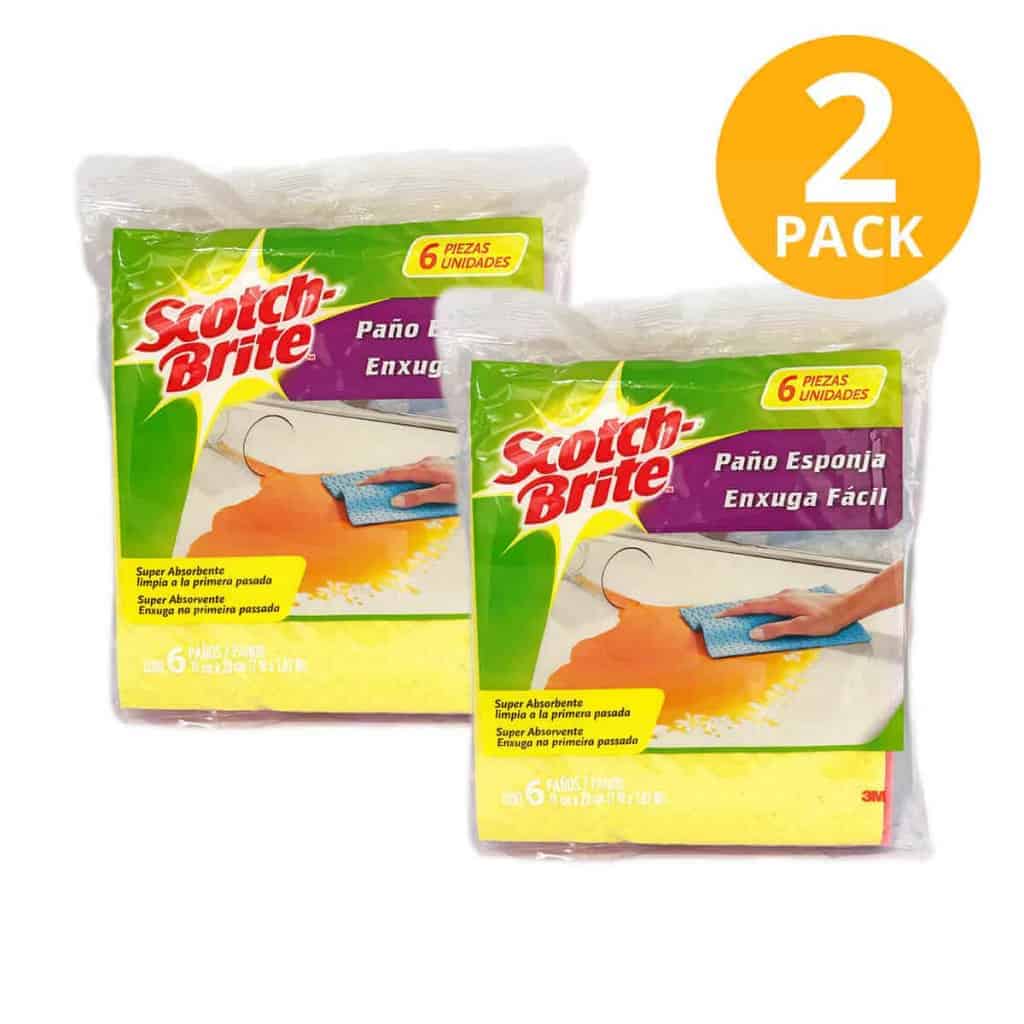 Scotch-Brite Paños Esponja, 10 Esponjas (Pack de 2 x 5)