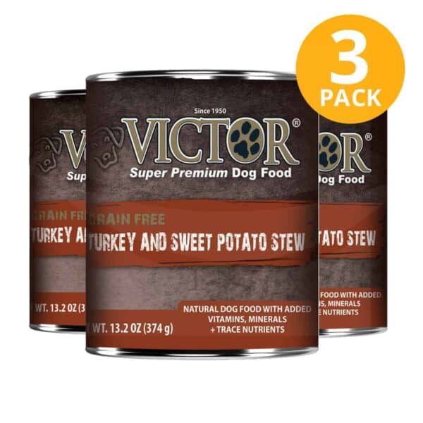 Victor Grain Free Turkey & Sweet Potato Stew Canned, 13.2 OZ (Pack de 3)