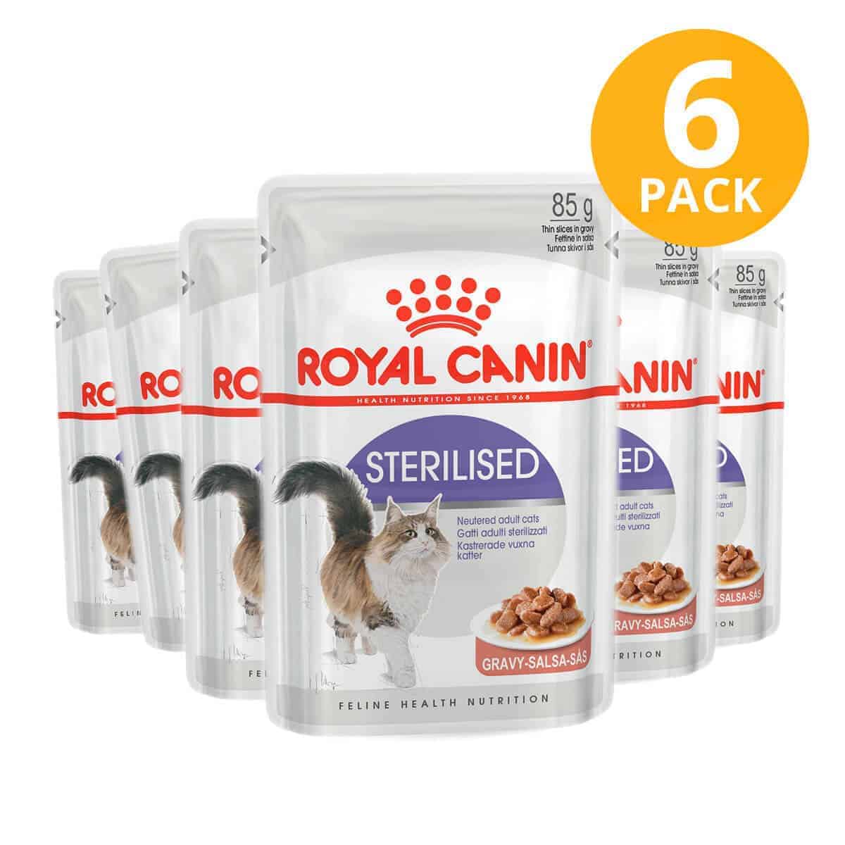 Royal Canin Sterilised Pouch, 85 gr (Pack de 6)