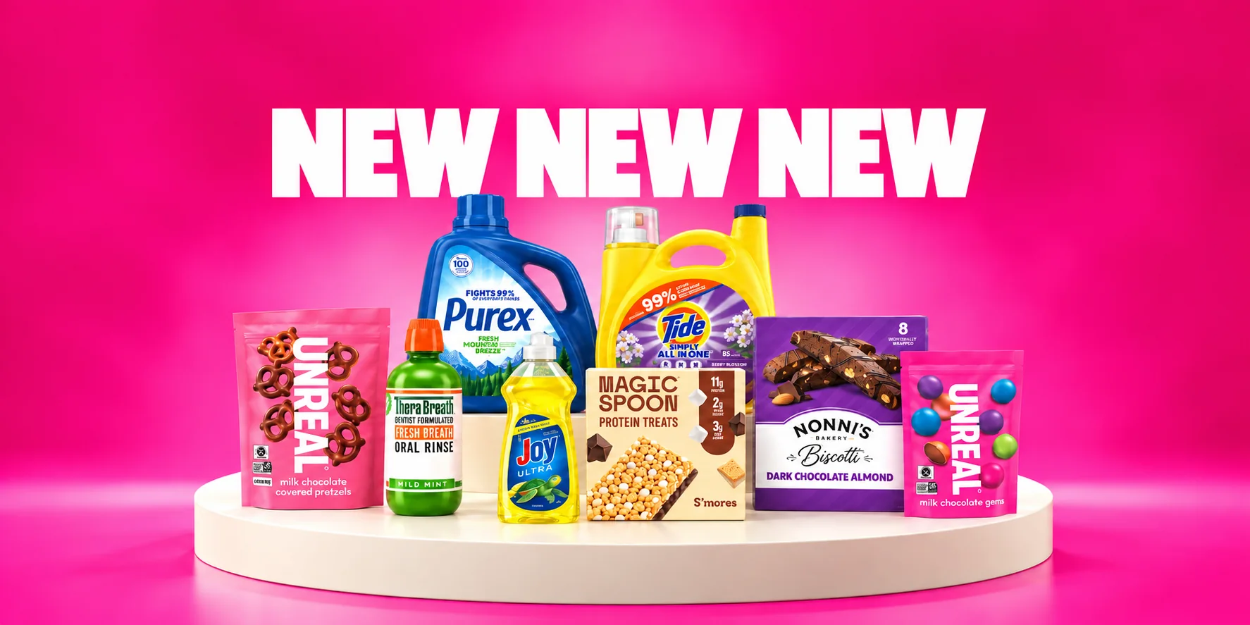 Lo nuevo en Superunico: Unreal, TheraBreath, Joy, Magic Spoon, Nonni’s, Purex y Tide